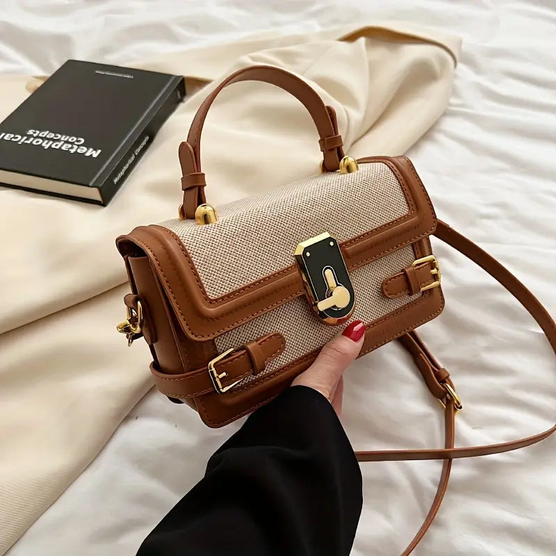 Vintage Flap Crossbody Bag - Retro Shoulder Bag and Women’s Fashion Satchel Purse