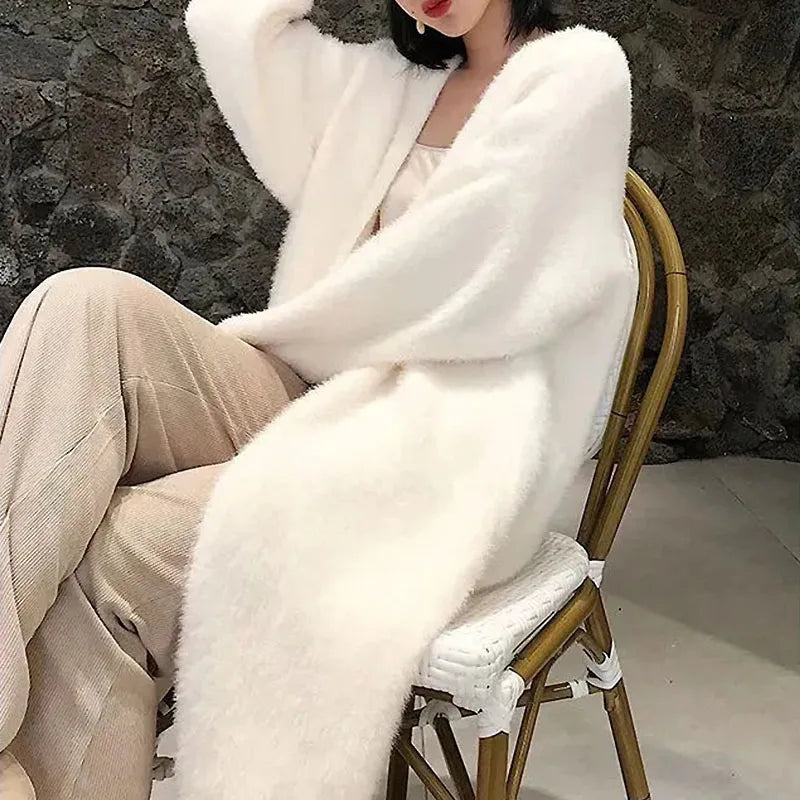 White Long Cardigan