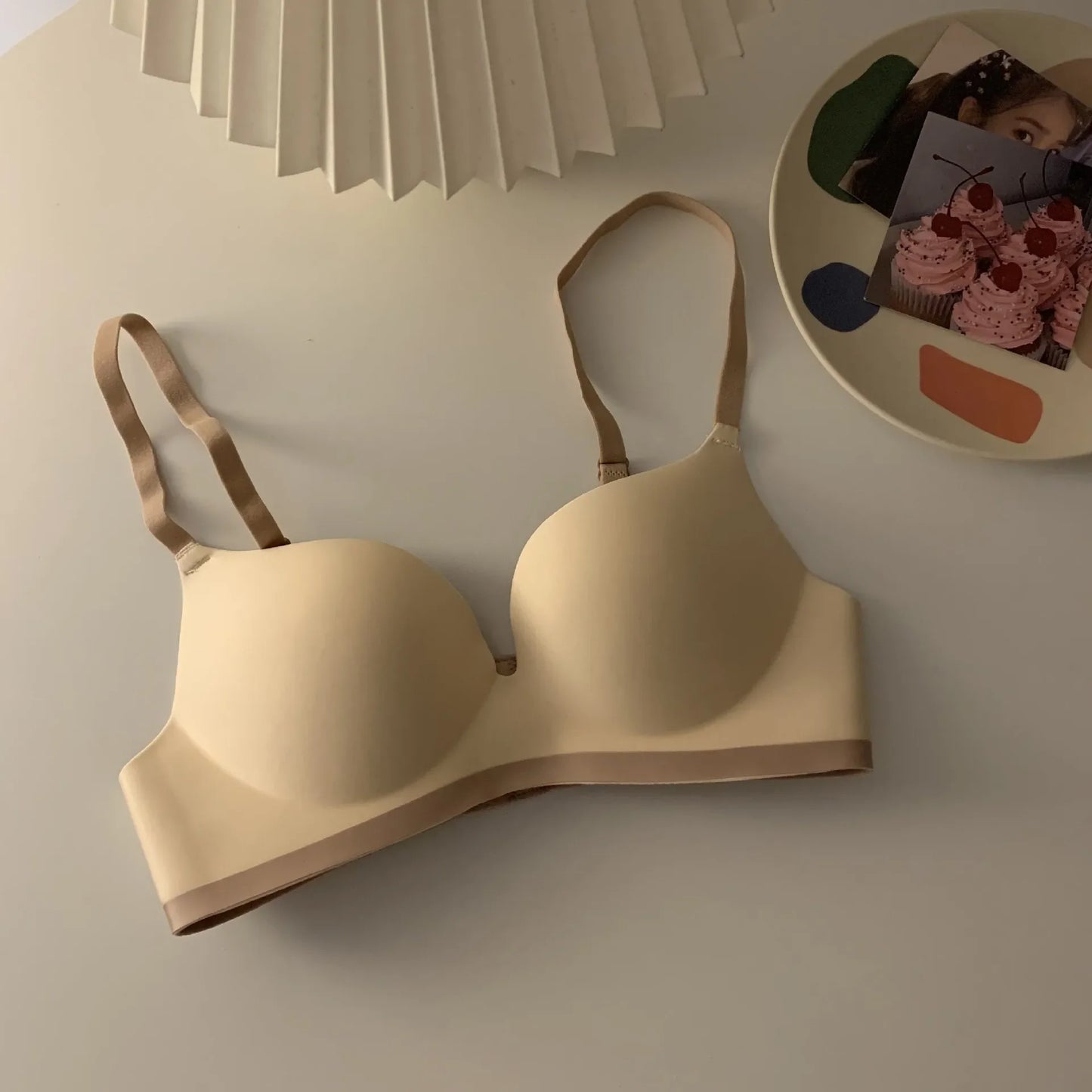 Color-Contrast Push-Up Bra – Bold and Comfortable Support Bra for Women