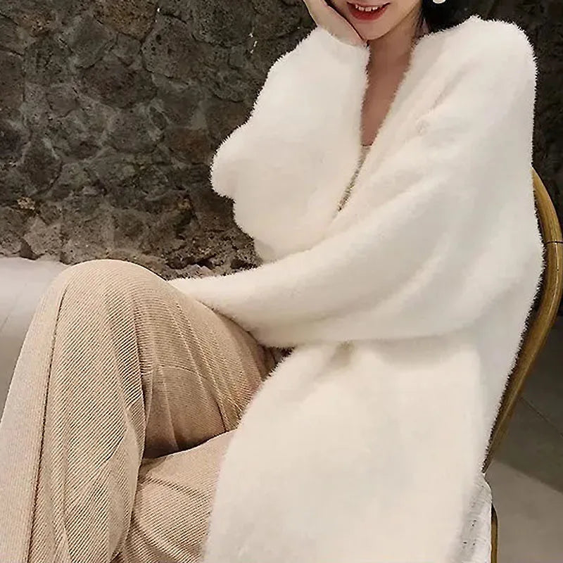 White Long Cardigan