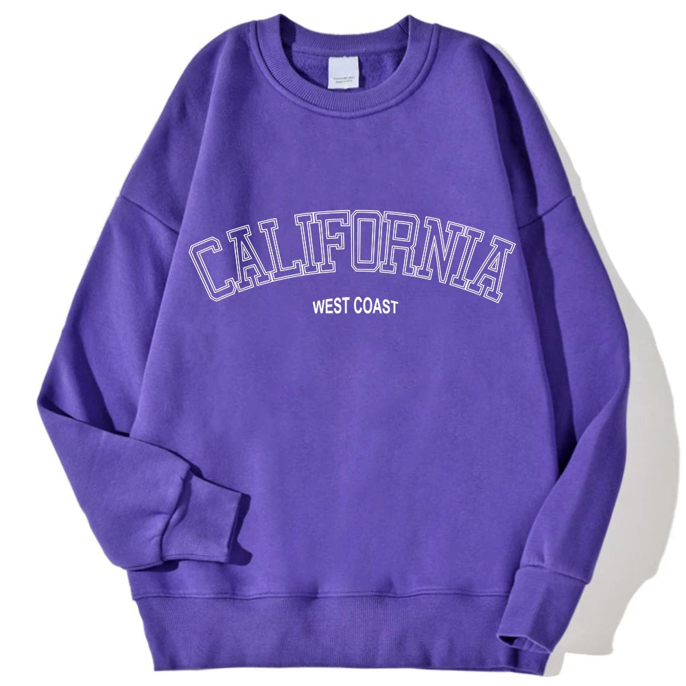 Women's California Print Sweatshirt - Casual and Trendy Pullover