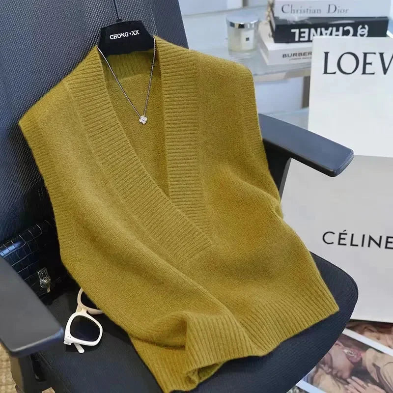Women’s V-Neck Knitted Sweater Vest