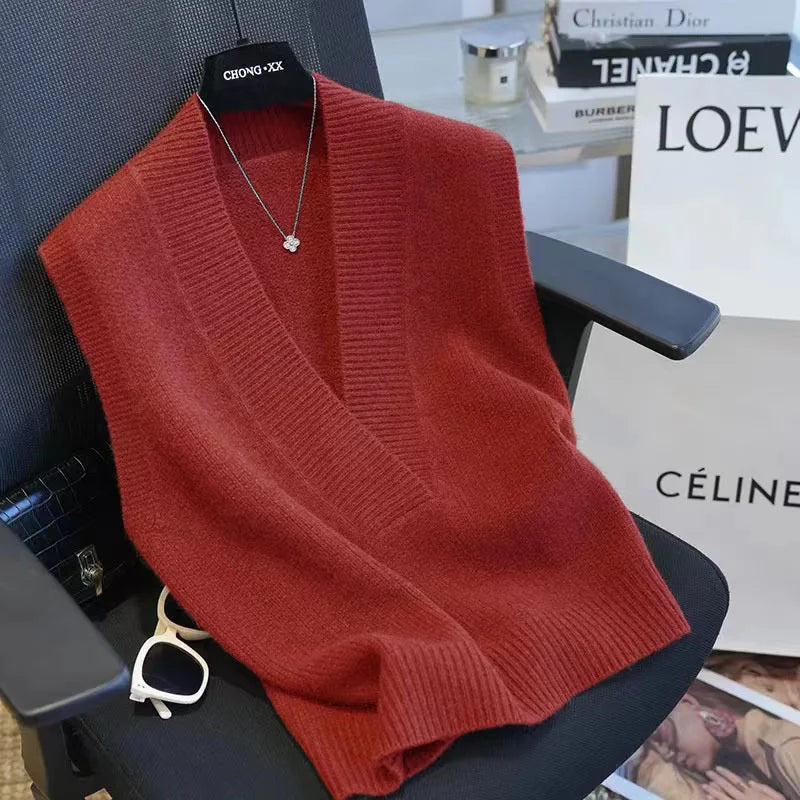 Women’s V-Neck Knitted Sweater Vest