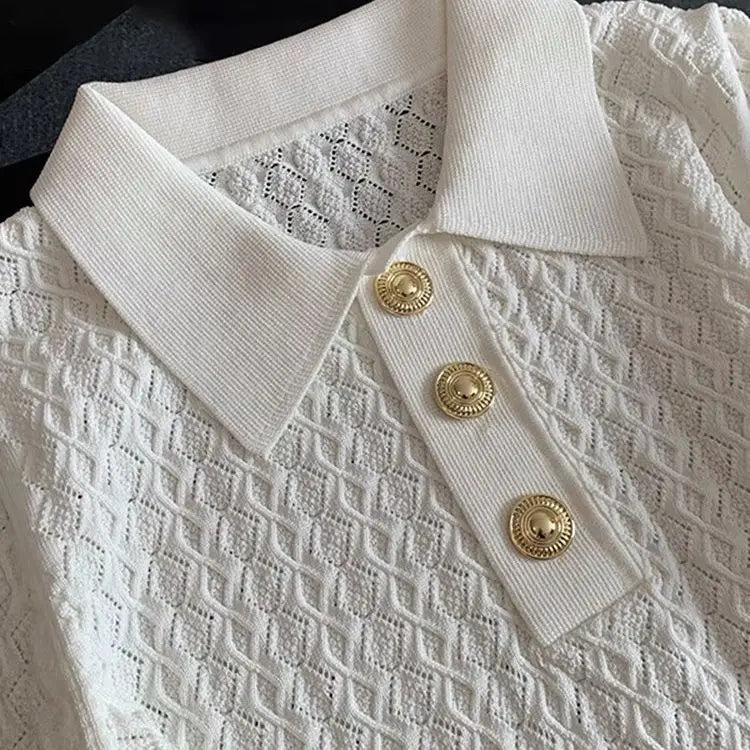 Chic Ice Silk Polo – Stylish and Comfortable Polo Shirt for Women