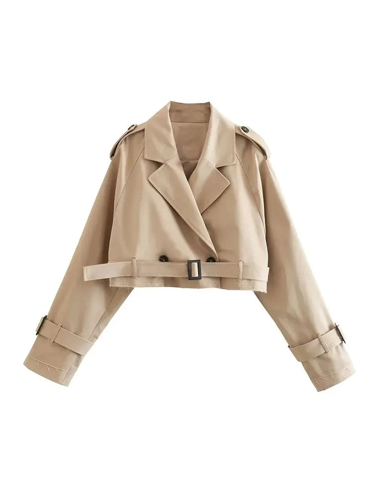Women's Cropped Trench Coat