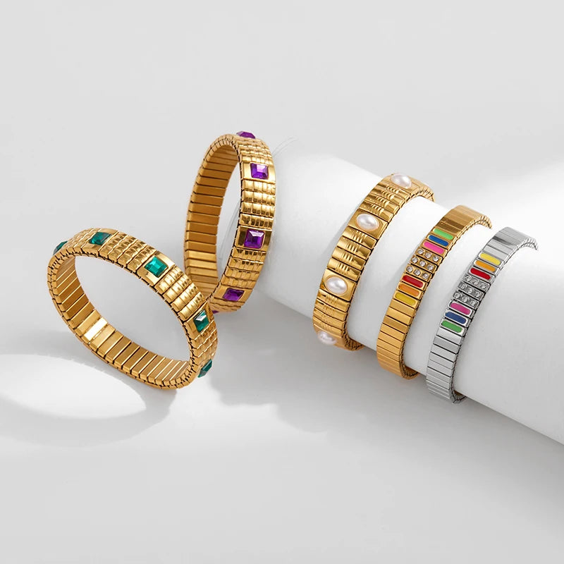 Elegant Pearl Elastic Bracelet for Women