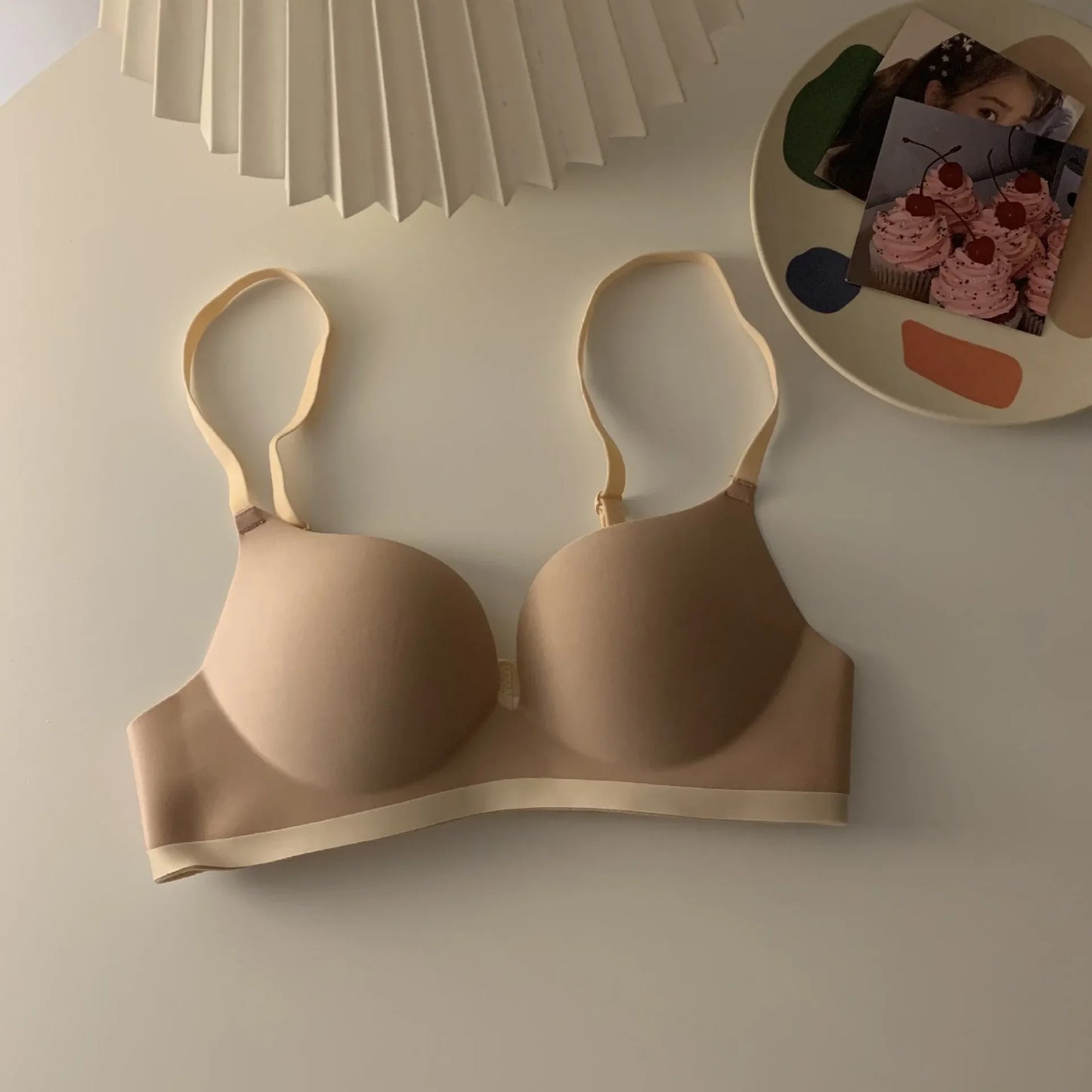 Color-Contrast Push-Up Bra – Bold and Comfortable Support Bra for Women