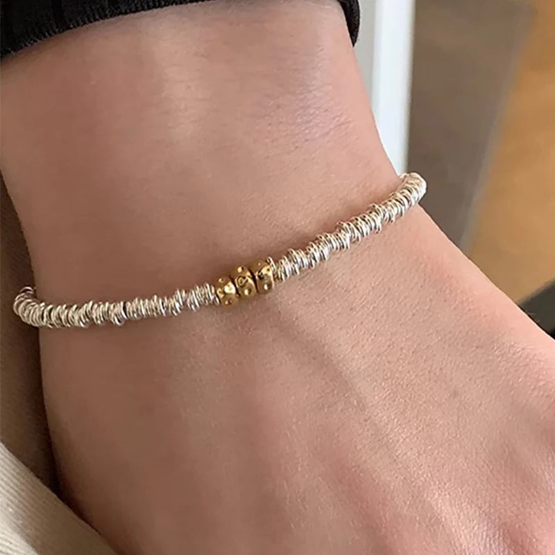 Irregular Geometric Beaded Bracelet for Women