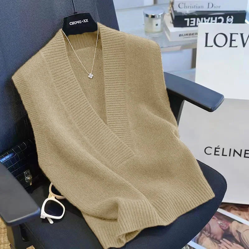 Women’s V-Neck Knitted Sweater Vest