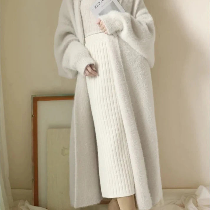 White Long Cardigan