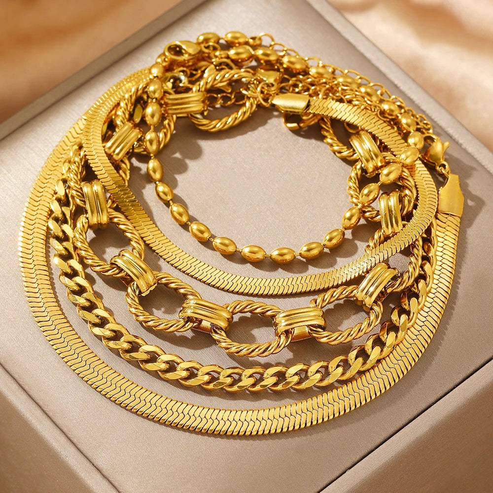 Stainless Steel Bracelet Set for Women