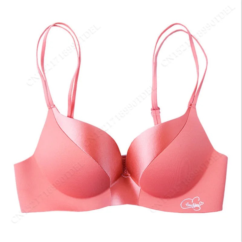 Seamless Sexy Deep V Push-Up Bra - Comfortable Women’s Wireless Bralette with 3/4 Cup Design and Breathable Fabric