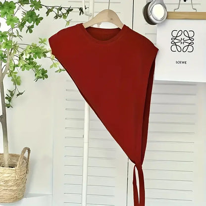 Chic Women's Knit Shawl - Versatile Triangle Wrap Scarf, Warm and Stretchy Layering Accessory