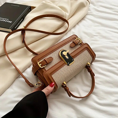 Vintage Flap Crossbody Bag - Retro Shoulder Bag and Women’s Fashion Satchel Purse