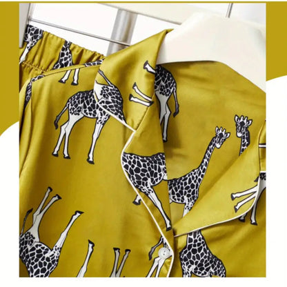 European Style Elegant Y2K Pajamas for Women - Trendy Spring & Autumn Sleepwear with Aesthetic Print