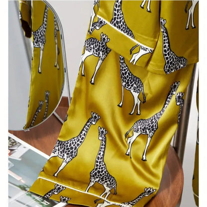 European Style Elegant Y2K Pajamas for Women - Trendy Spring & Autumn Sleepwear with Aesthetic Print