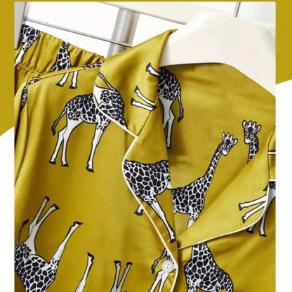 European Style Elegant Y2K Pajamas for Women - Trendy Spring & Autumn Sleepwear with Aesthetic Print