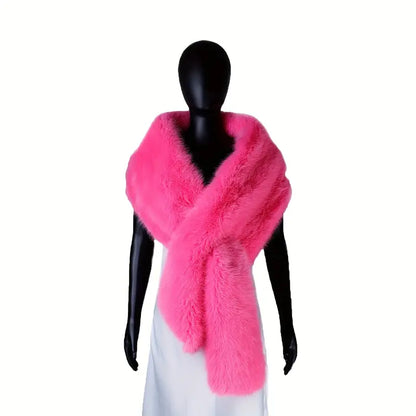 Cozy Faux Fur Shawl – Luxurious Winter Wrap for Warmth and Style