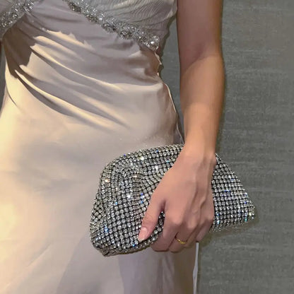 Luxury Women’s Party Acrylic Clutch Bag - Rhinestone Crossbody Evening Bag for Weddings, Proms, and Special Occasions