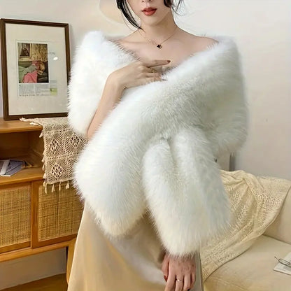 Elegant Faux Fur Shawl for Women