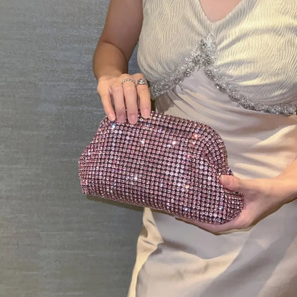 Luxury Women’s Party Acrylic Clutch Bag - Rhinestone Crossbody Evening Bag for Weddings, Proms, and Special Occasions