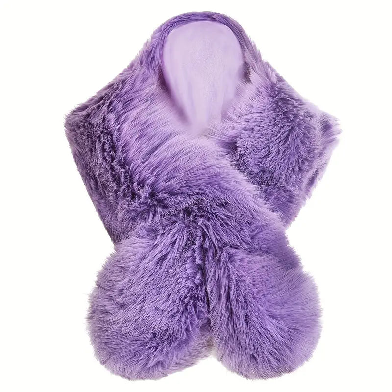 Faux Fur Flapper Shawl for Women