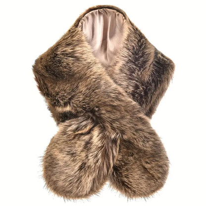 Faux Fur Flapper Shawl for Women