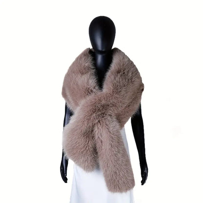Cozy Faux Fur Shawl – Luxurious Winter Wrap for Warmth and Style