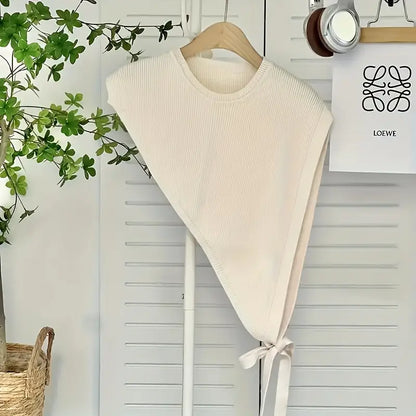 Chic Women's Knit Shawl - Versatile Triangle Wrap Scarf, Warm and Stretchy Layering Accessory