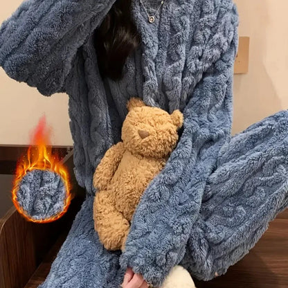 Preppy Jacquard Pajama Set for Women