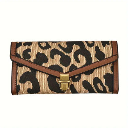 Stylish Leopard Print Wallet – Trendy Women’s Compact Purse with Card Slots