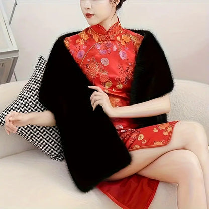Elegant Faux Fur Shawl for Women