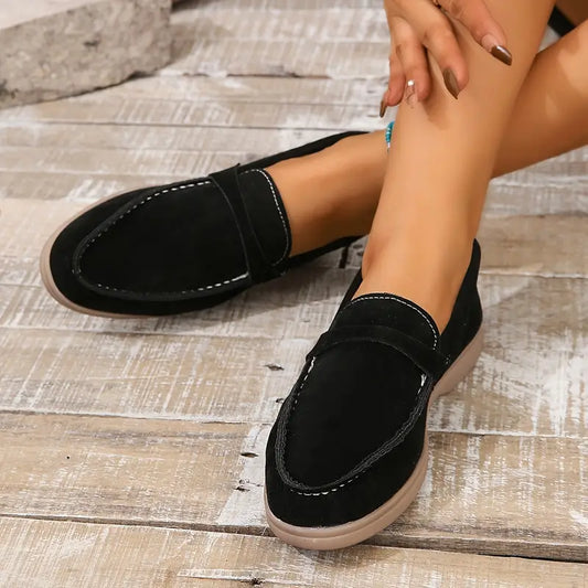 Women’s Pointed Toe Flats - Stylish Cloth Surface Single Shoes for Everyday Wear