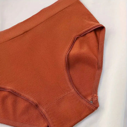 5 Sets Solid Ribbed Lingerie Set - Comfortable Women’s Cami Bra and Panties Collection