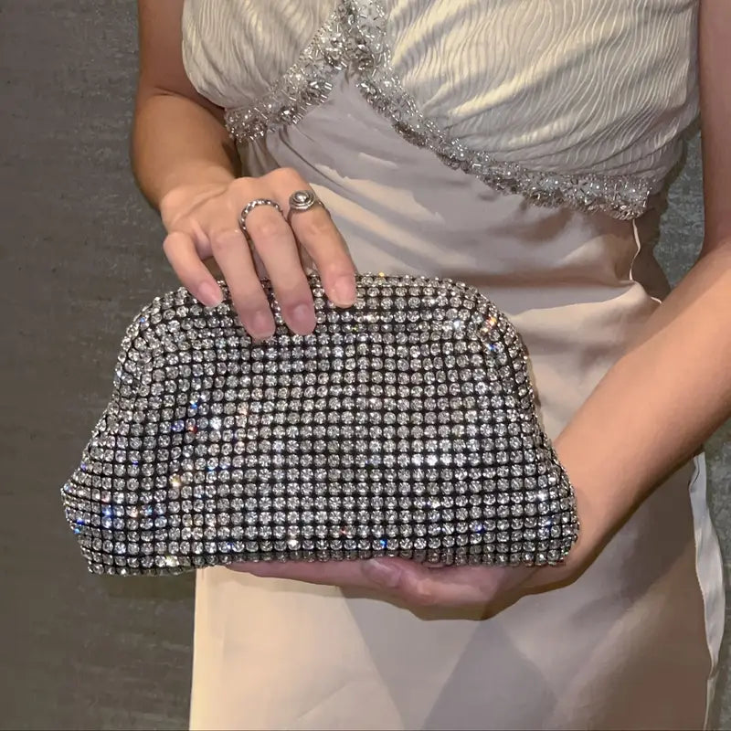 Luxury Women’s Party Acrylic Clutch Bag - Rhinestone Crossbody Evening Bag for Weddings, Proms, and Special Occasions