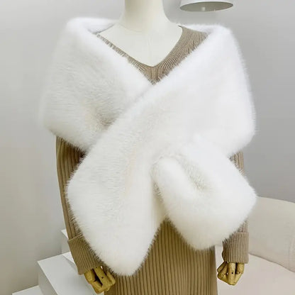 Elegant Faux Fur Shawl for Women
