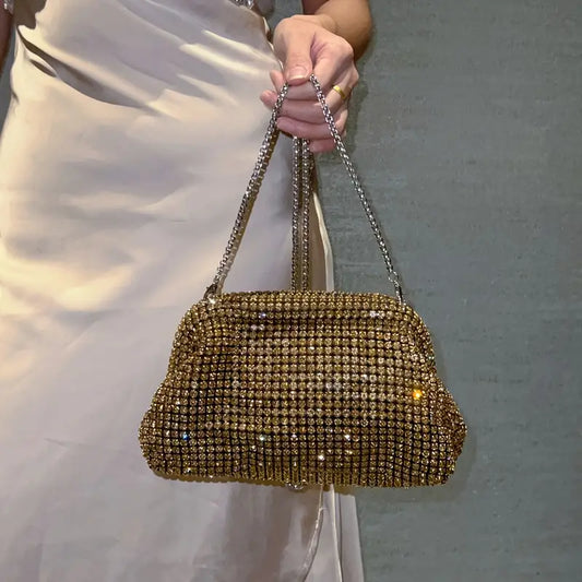 Luxury Women’s Party Acrylic Clutch Bag - Rhinestone Crossbody Evening Bag for Weddings, Proms, and Special Occasions