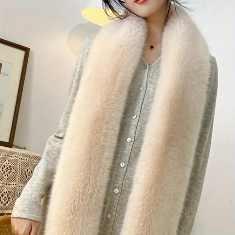 Luxurious Faux Fur Winter Wrap – Soft and Elegant Women’s Cold Weather Shawl