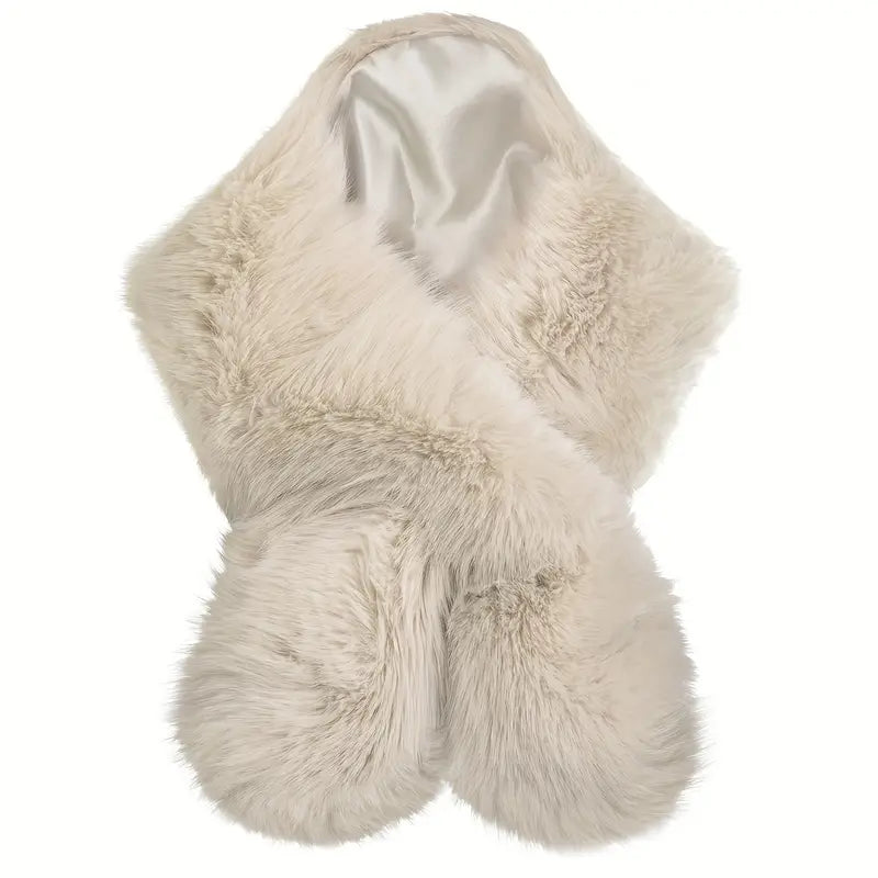 Faux Fur Flapper Shawl for Women