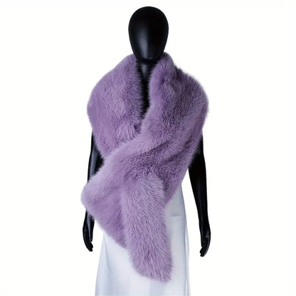 Cozy Faux Fur Shawl – Luxurious Winter Wrap for Warmth and Style