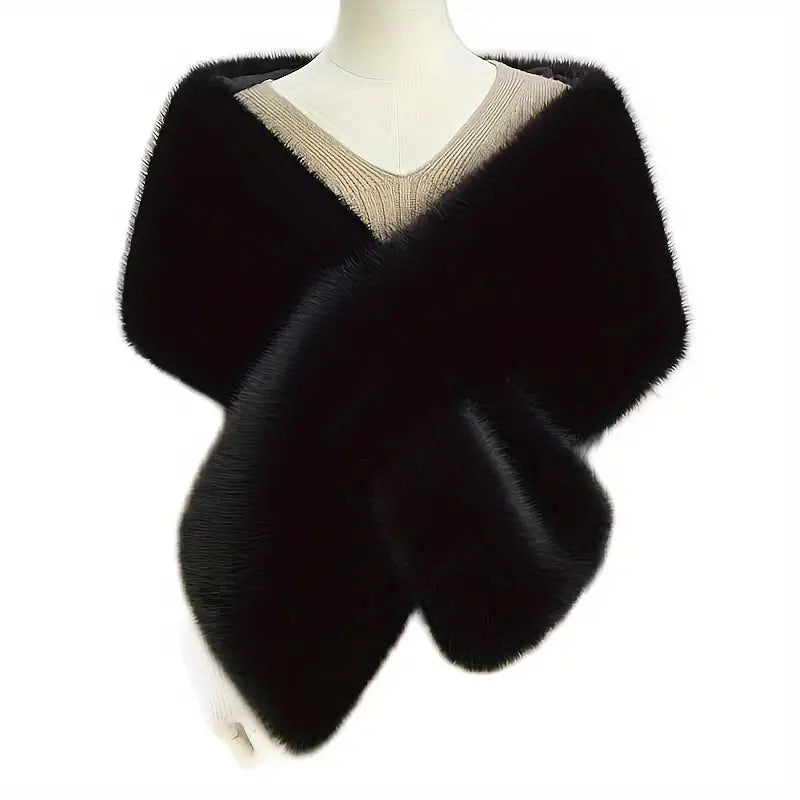 Elegant Faux Fur Shawl for Women