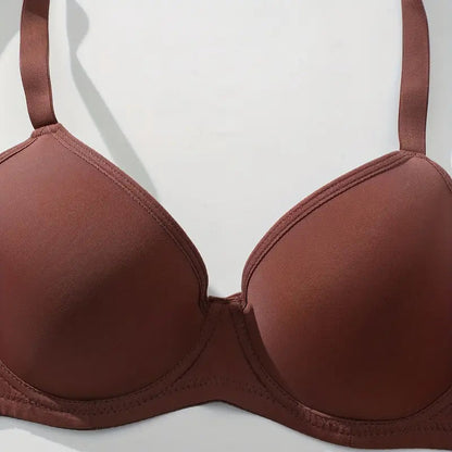3-Pack Women’s Solid Color Push-Up Bras - Comfortable Underwire Anti-Sagging Support with Non-Removable Padding