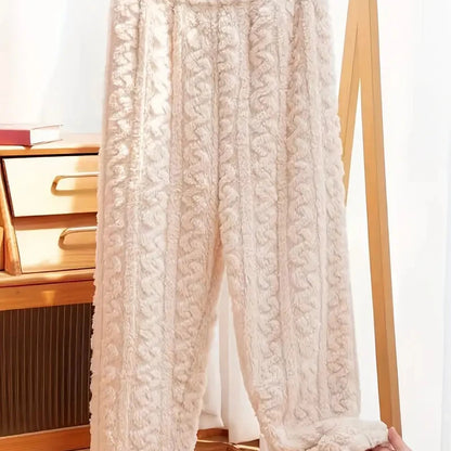 Preppy Jacquard Pajama Set for Women