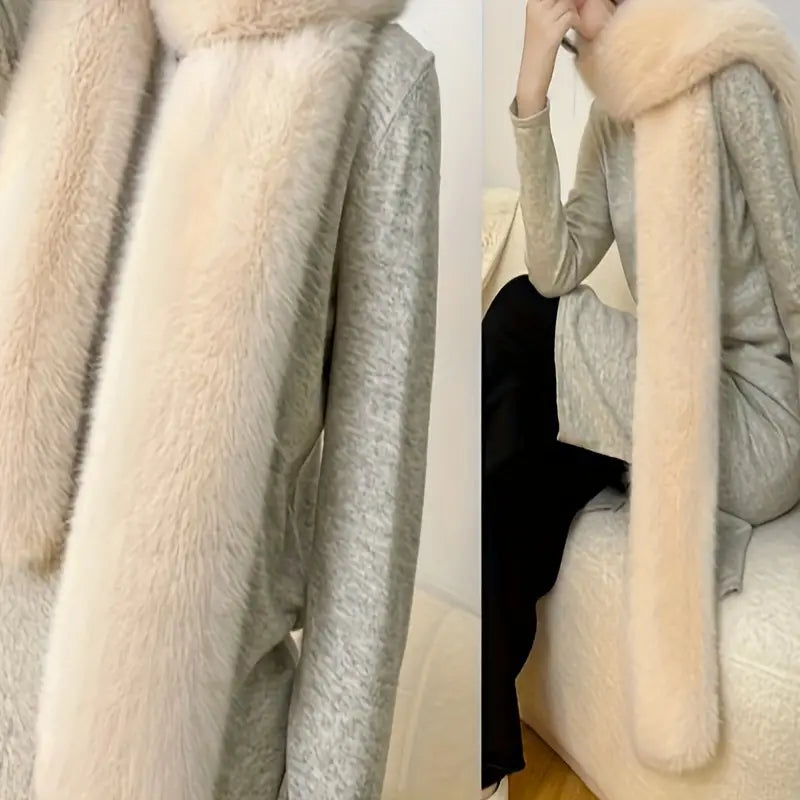 Luxurious Faux Fur Winter Wrap – Soft and Elegant Women’s Cold Weather Shawl