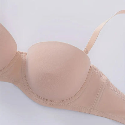 6-Pack Strapless Push-Up Bras - High-Support Underwire Lingerie with Non-Removable Padding for Women