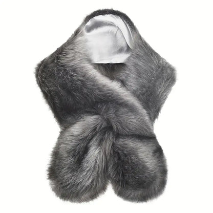 Faux Fur Flapper Shawl for Women