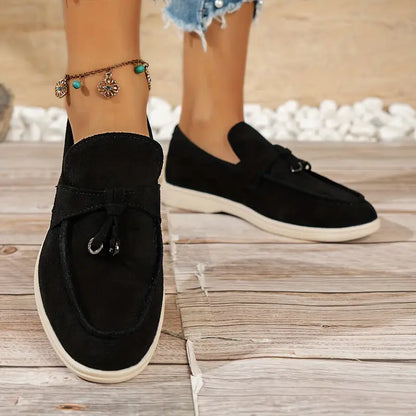 Women’s Simple Flat Loafers - Casual Slip-On Low-Top Shoes for Comfort and Everyday Style