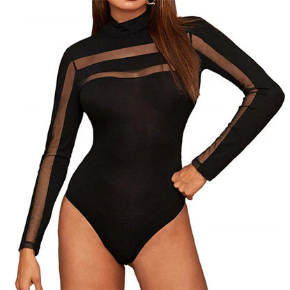 Sheer Mesh Summer Bodysuit for Women