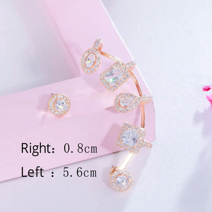 Geometric CZ Ear Cuffs – Stylish and Elegant Ear Jewelry for Women