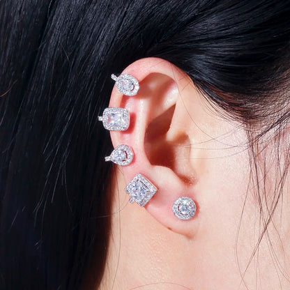 Geometric CZ Ear Cuffs – Stylish and Elegant Ear Jewelry for Women